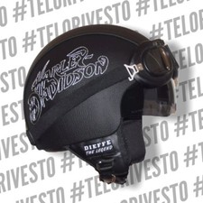 Casco Harley Davidson ecopelle visiera interna personalizzato in pelle s m l xl