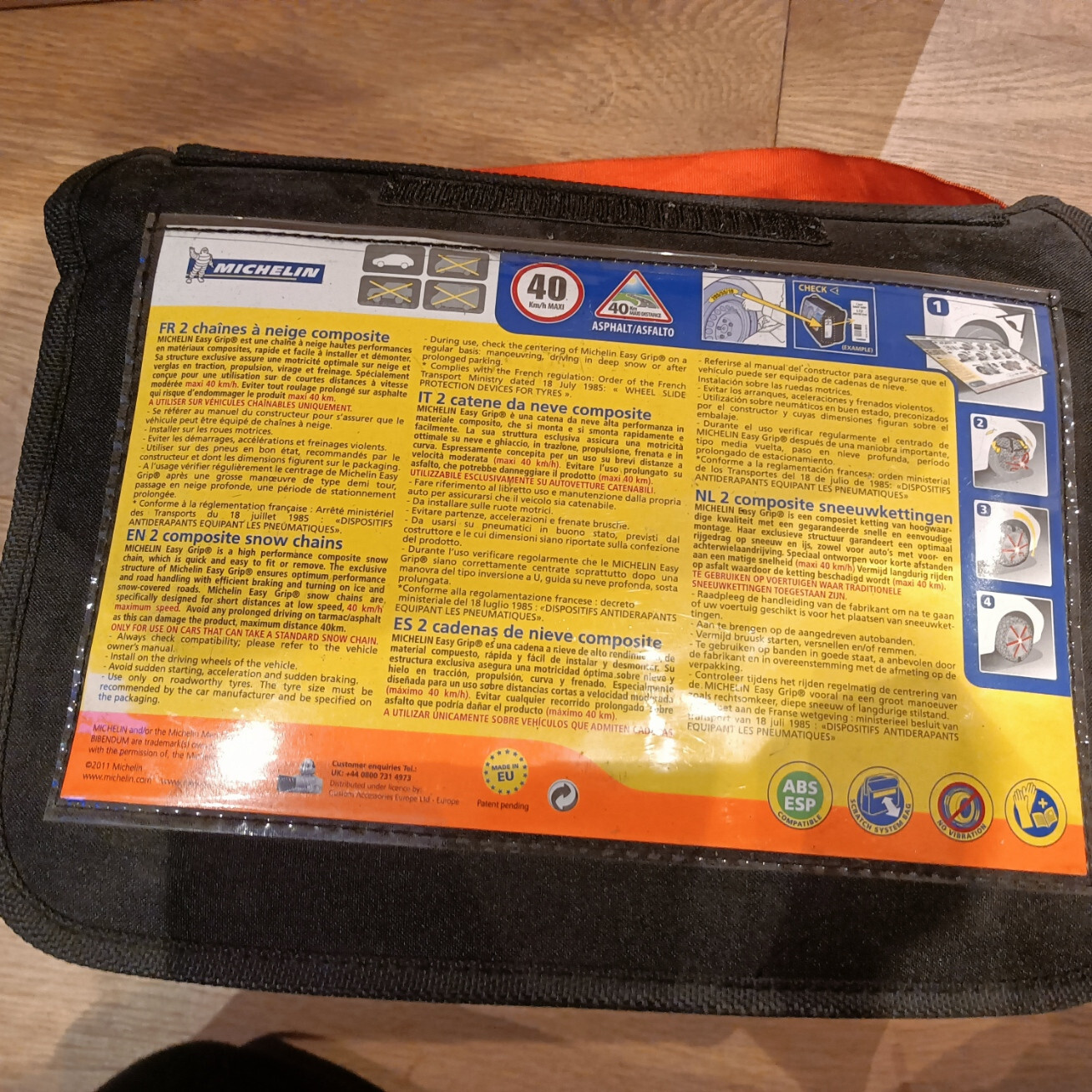 MICHELIN Easy Grip Wheel Snow Chains Socks 185/6014 14 inch NEW (Pair