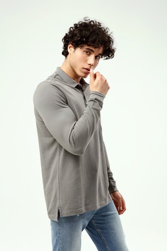 ALL SAINTS Mens Long Sleeve Pique Designer Polo Shirt T shirt Tee S M L XL 2XL - Picture 7 of 8