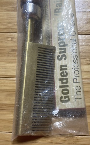 Golden Supreme Hot Pettine Ottone Manico Legno Misura G2 Ferro da Stiro Nuovo 2 Vintage - Foto 3 di 11