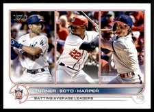 2022 Topps NL Batting Average Leaders (Trea Turner/Juan Soto/Bryce Harper) Los