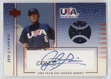 2005 USA Baseball Team Signed Jerseys Blue Ink 11/150 Jed Lowrie #J-29 Auto 0rd2
