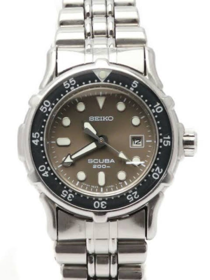 時計 SEIKO SCUBA LADIES QUARTZ 3E24-0A40 Seiko 3E25-0A40 Analog Quartz Women Scuba Watch Vintage