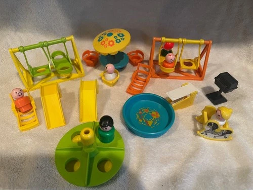 New ListingVintage 1986 Fisher Price Little People  Original Playground/ Park Set