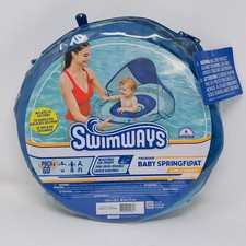 Swimways Sun Canopy Inflatable Spring Float for Baby 9-24 Months, Shark Design