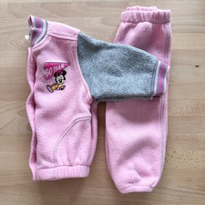 Vintage 90s Disney Babies Minnie Mouse Fleece Jacket Pants Set GO TEAM 12 Mo HTF