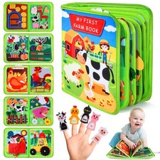 Busy Board for , Montessori Toys Farm Animals Busy Book for 2-4 Year Old Boy ...