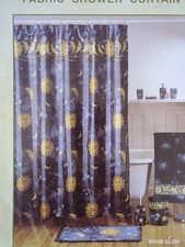 Vintage 90s Y2K Metallic Fabric Sun Moon Cele...