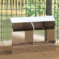 KaninchenfüTterer Silber 64,5 X 25,5 X 45,5 Cm Verzinkter Stahl