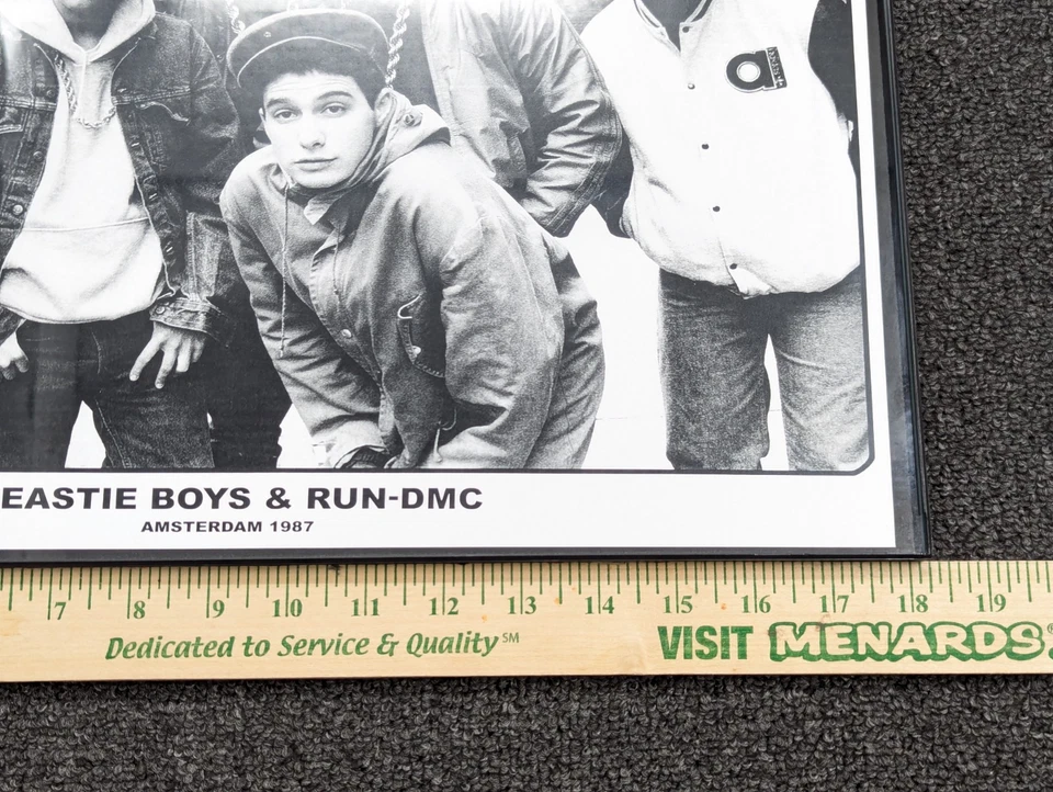 Framed 1987 Amsterdam Poster Print Wall Art Beastie Boys + Run DMC 18" x 12" - Image 4 of 4