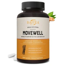 MoveWell Joint Support Glucosamine, Turmeric, MSM, 120 Capsules