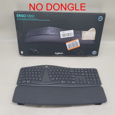 Logitech Ergo K860 Wireless Ergonomic Keyboard, Black [920-009166] *NO DONGLE*