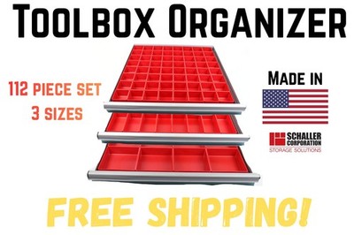 112pc Drawer Organizer   2'' Deep, Storage Boxes Tool Chest Organizer Dividers
