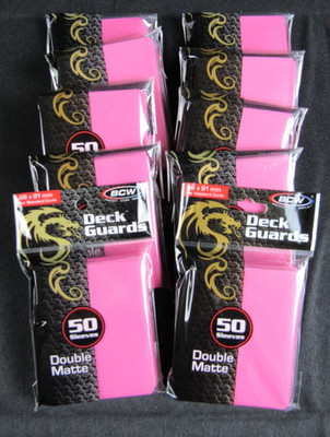 500 Matte Pink (10 Sealed Packs) BCW Gaming Card Guard Sleeves MTG Magic Y625