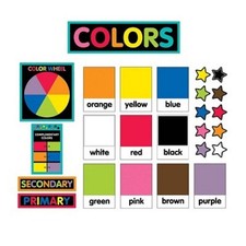 26pc Just Teach Color Cards Mini Bulletin Board Set - classroom teaching supply
