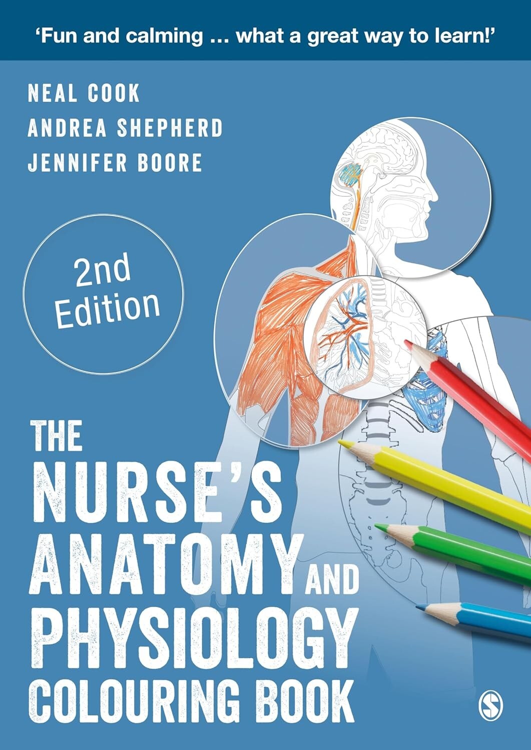 THE NURSES ANATOMY & PHYSIOLOGY COLOURING BOOK - 2nd Edition - VGC