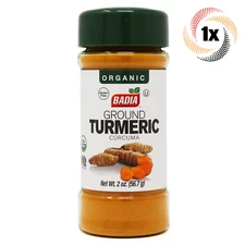 1x Shaker Badia Organic Ground Turmeric Seasoning | 2oz | Gluten Free & Kosher