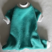 Jade Green Fleece Pajamas PJ's Dog Puppy Teacup Pet Clothes XXXS - Large