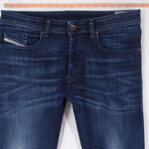 Jeans Diesel Darron 0064U Stretch Homme - Taille W34 L34, Coupe Slim Tapered Gris, Occasion Très Bon état