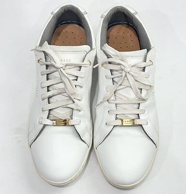 Ted Baker Theeyo white leather sneakers mens shoes size 12  display picture 1