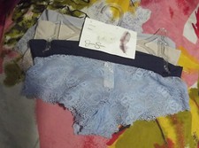 3 JESSICA SIMPSON FLAT WAIST CHEEKY LACE HIPSTER PANTIES S