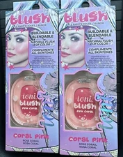 Ioni Coral The Beauty Fair Coral Pink Blush Lot Of 2 New.