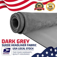 Car Van Automobile Trim Interior Gray Headliner Roof Repair Faux Suede Fabric