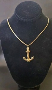 Anchor 14k AV Stamped Pendant: 585  Balestra Italy Stamped; 14k Necklace Pendant