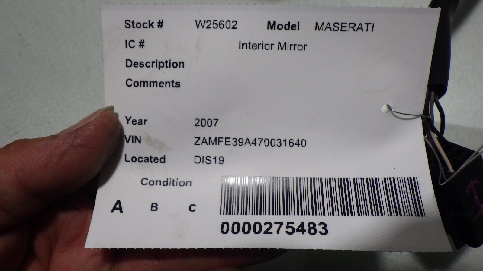 MASERATI Interior Mirror  2007