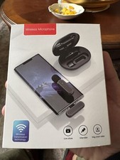 2 Pack Professional Wireless Lavalier Microphone for Android