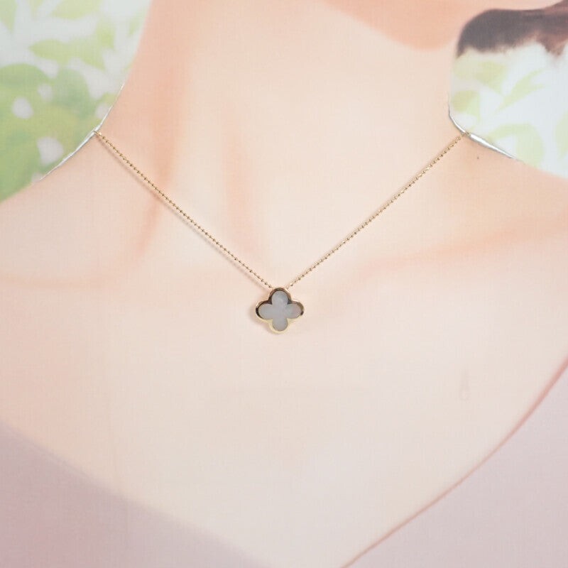 K18 Wg Clover design Necklace Trendy Clover Necklace Jewelry Set