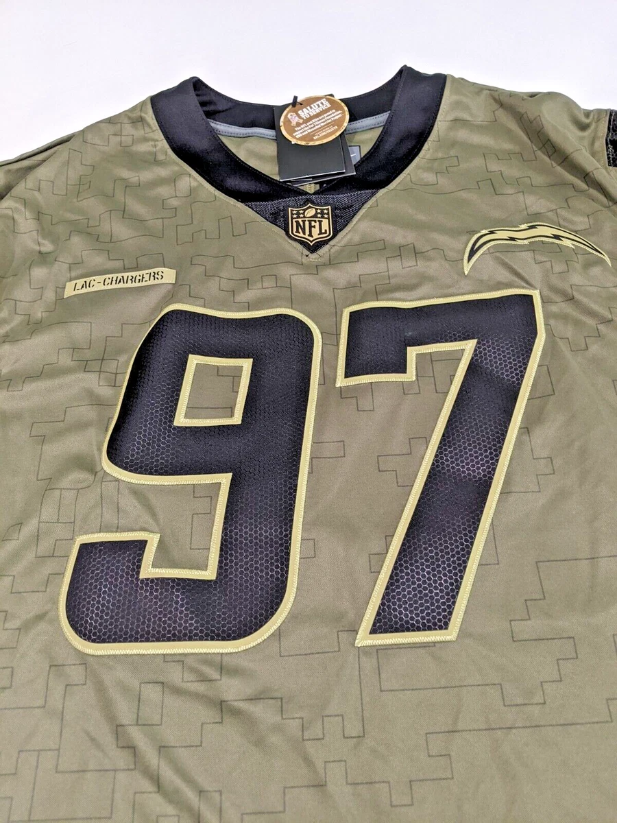 Nike Los Angeles Chargers No97 Joey Bosa Olive Women's Stitched NFL Limited 2017 Salute to Service Jersey