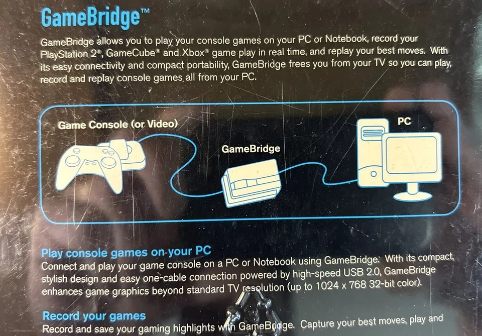 Adaptec GameBridge AVC-1400 Connect Game Console to PC Xbox PS2 GameCube VHS Hi8 - Image 4 of 4