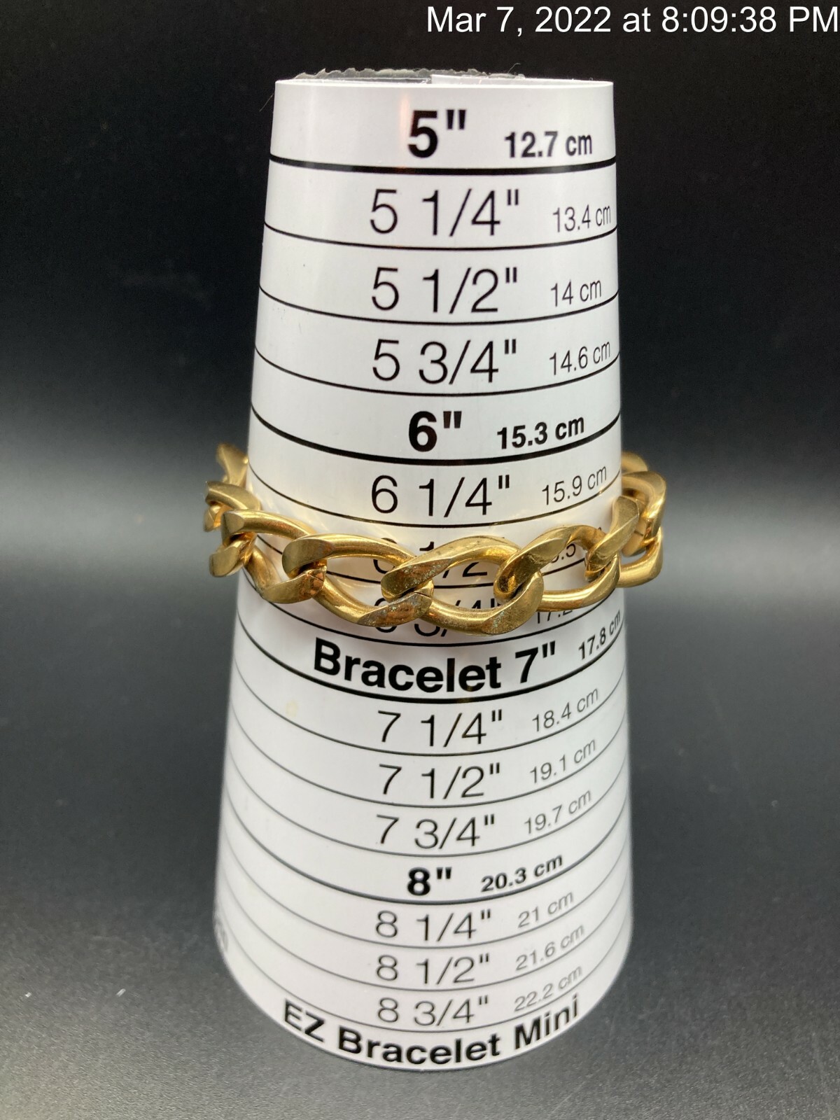 Vintage MONET Signed Solid Chain Bracelet & Gold … - image 6