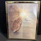 Vintage “The Difference” By Alan Grant On Wood Wall Plaque Sealed Praying Hands — photo 1