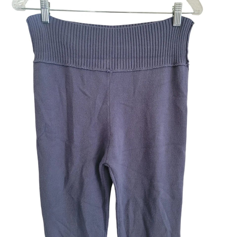 Pantalones de punto Bailey Rose para mujer talla mediana azul acanalado cintura ropa de salón Foto 2 de 4