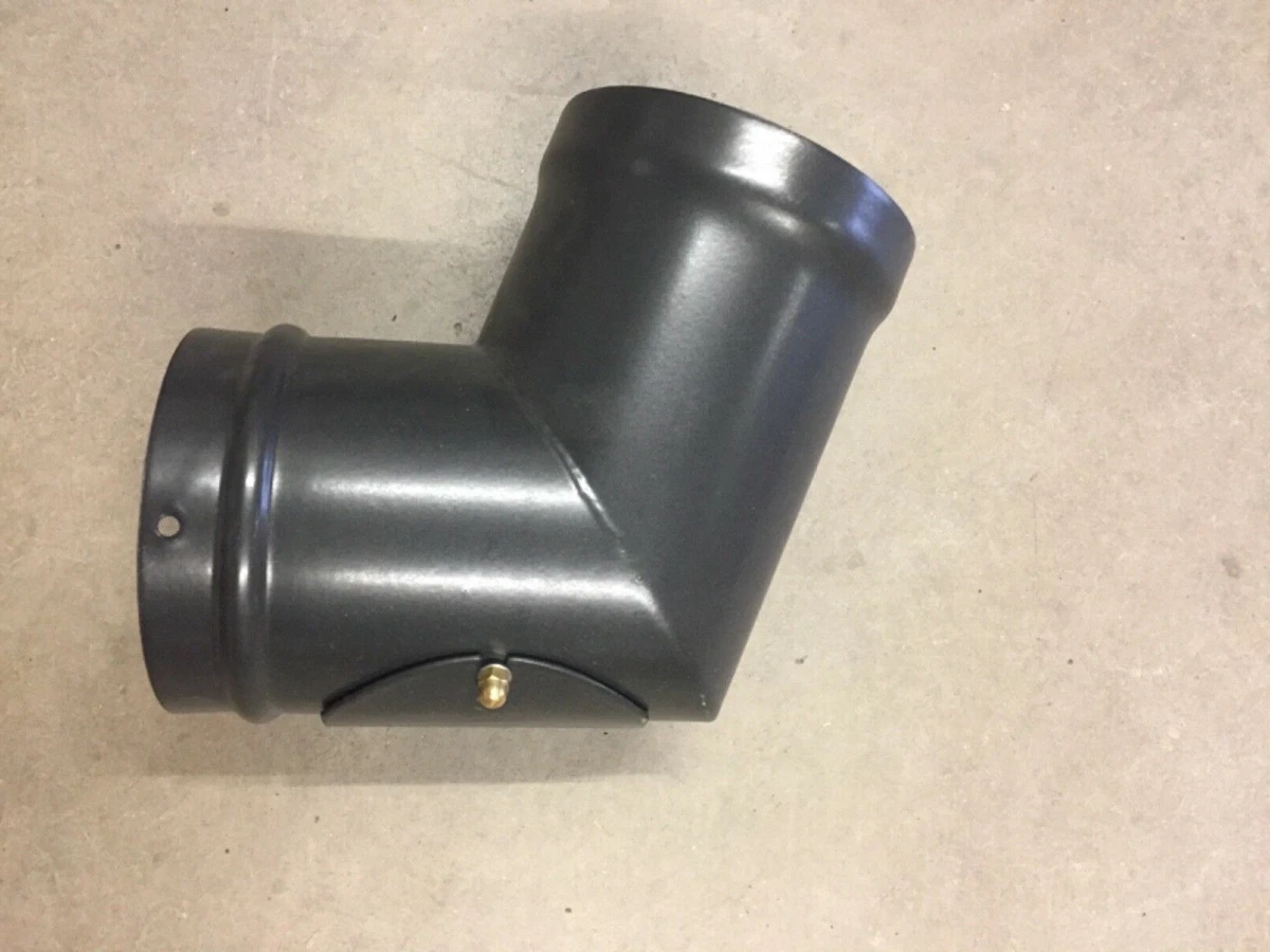 150mm x 110° bend, Stovax matt black flue pipe with door | eBay