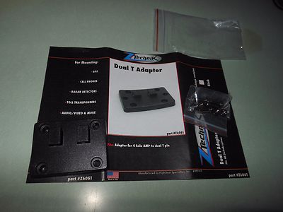 NEW BMW 4-Hole AMPS to Dual-T Pin (Male) Adapter Black ZTechnik # Z6061
