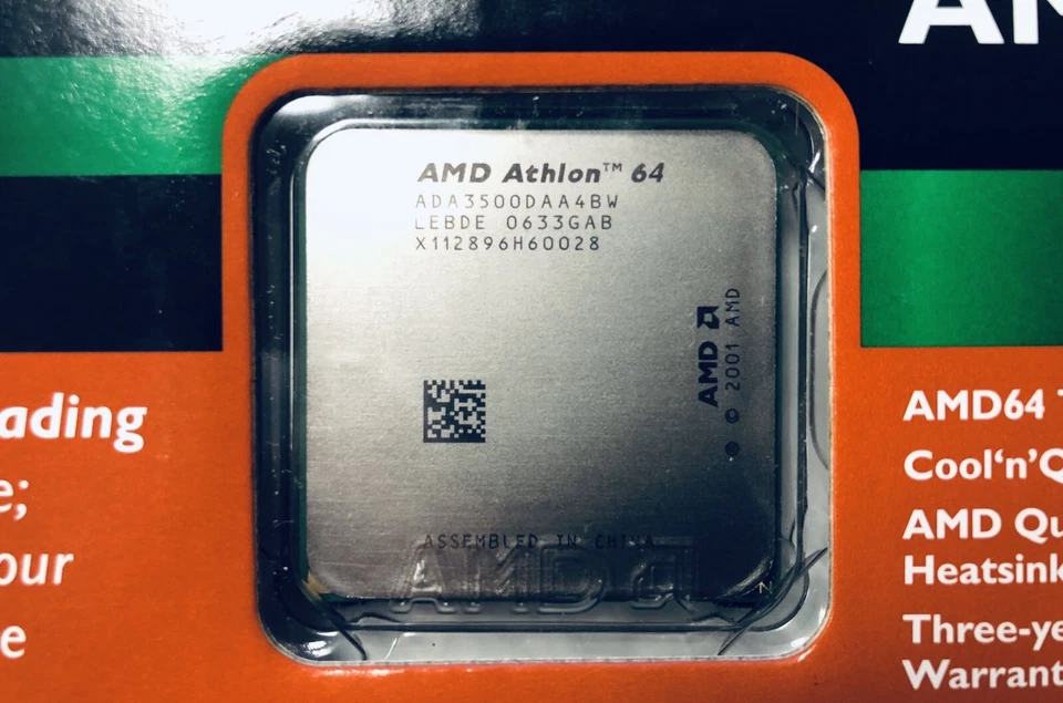 AMD Athlon 64 3500+ ADA3500BPBOX 2.2-3.5GHz Socket 939 CPU - Image 3 of 3