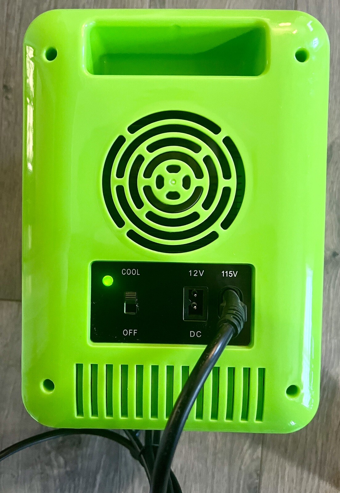 Mountain Dew MIS134MD-B Green 6 Can Mini Beverage Center Portable Mini Fridge 