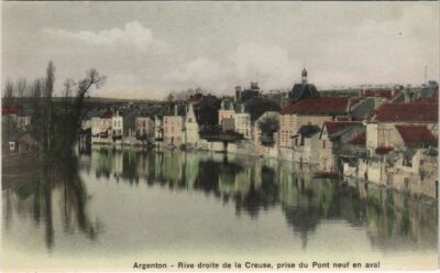 Old postcard AK Argenton Right Bank of the Creuse FRANCE (1177792)