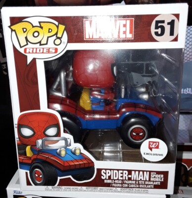 Spiderman & Spider-Mobile Funko Pop Rides Vinyl Figur Walgreens Exclusive #51