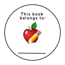 this book belongs too stickers, labels, tags name tags school supply labels