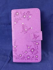 Faux leather Quick Flip wallet Case for Galaxy S6 edge- Purple- 9626 