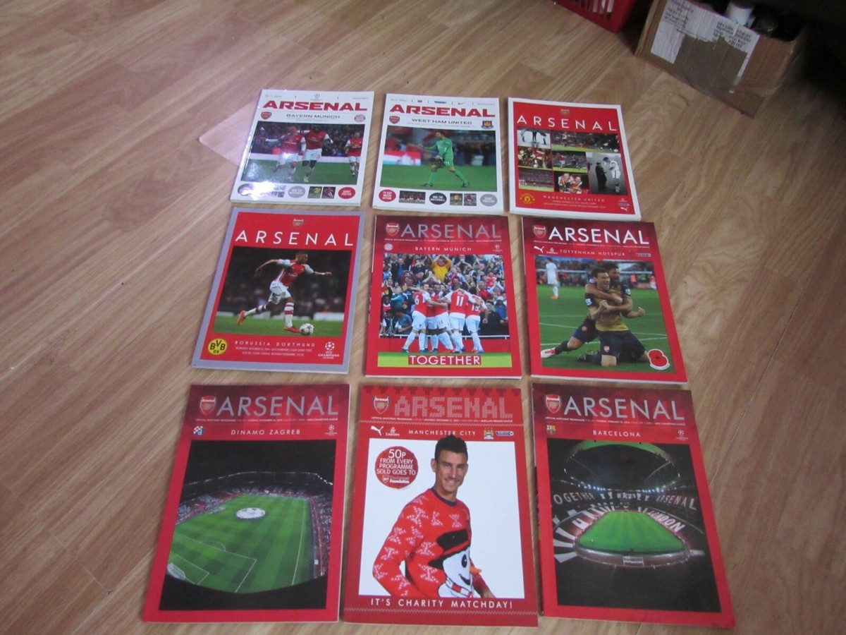 COLLECTABLE ARSENAL FC OFFICIAL MATCHDAY PROGRAMMES VARIOUS TEAMS