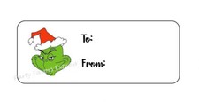 TO FROM GIFT TAGS CHRISTMAS VILLAIN ENVELOPE SEALS LABELS STICKERS PARTY FAVORS
