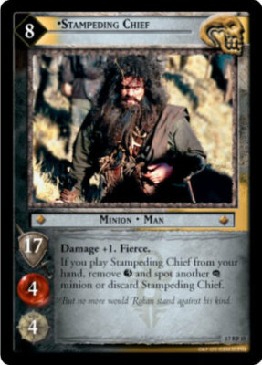 LOTR TCG ROS RISE SARUMAN STAMPEDING CHIEF 17R49 MP