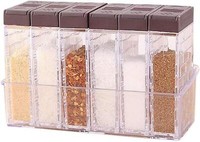 6Er Set GewüRzgläSer GewüRzdosen Kunststoff Spice Jars 16,5X6,5X10,5Cm