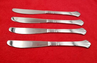 4 Dinner Knives ~ Dorian by Estia Stainless Flatware Silverware 8 5/8''