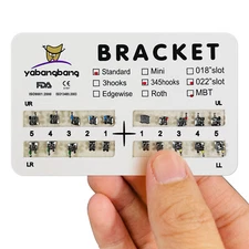 20 packs Dental Orthodontic standard Bracket Braces MBT 022" Mesh 345hooks 1#